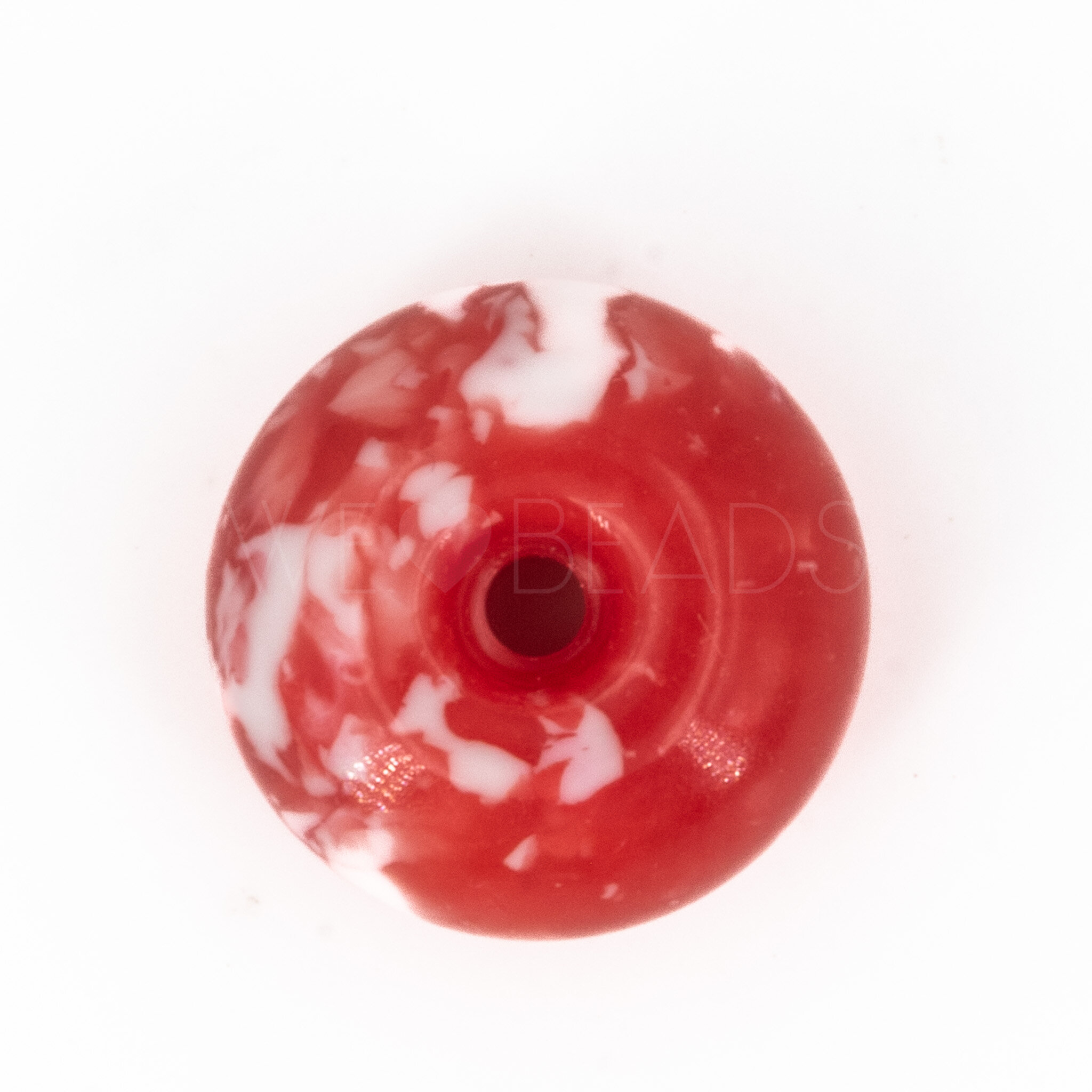 10mm Donut Beads in saffron orange