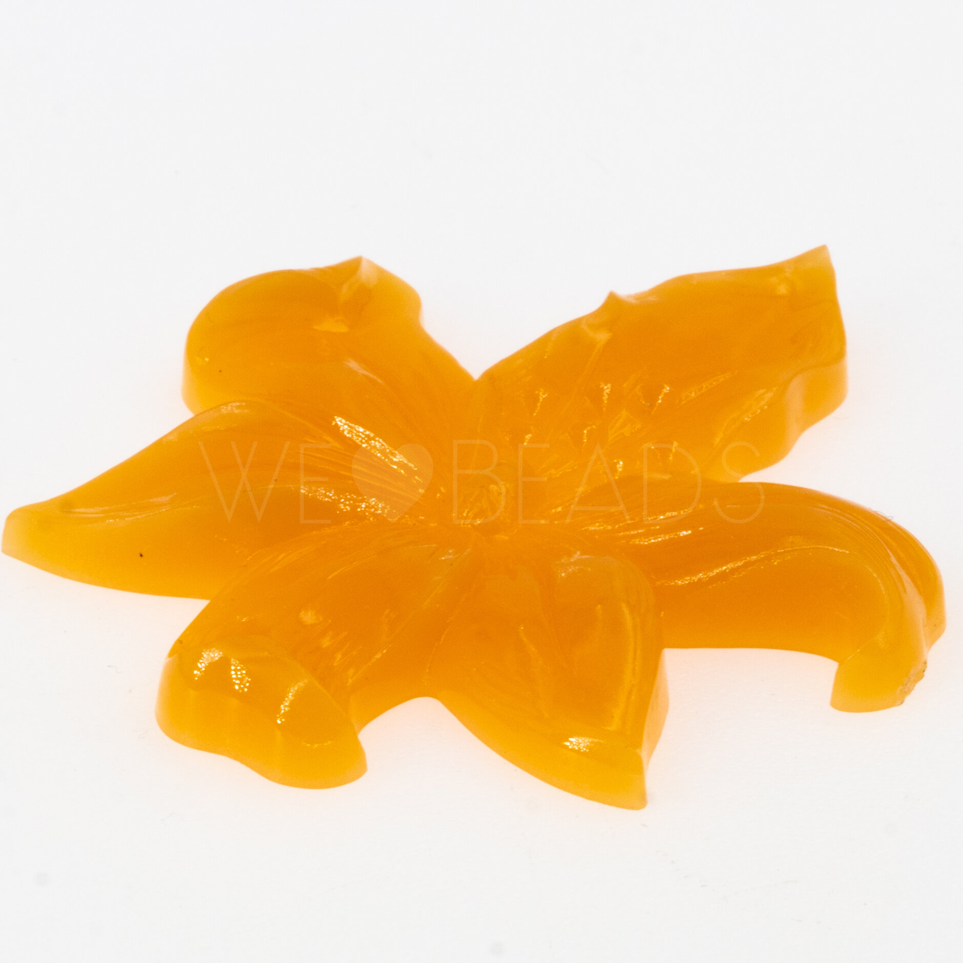49mm Flower Cabochon in honey yellow