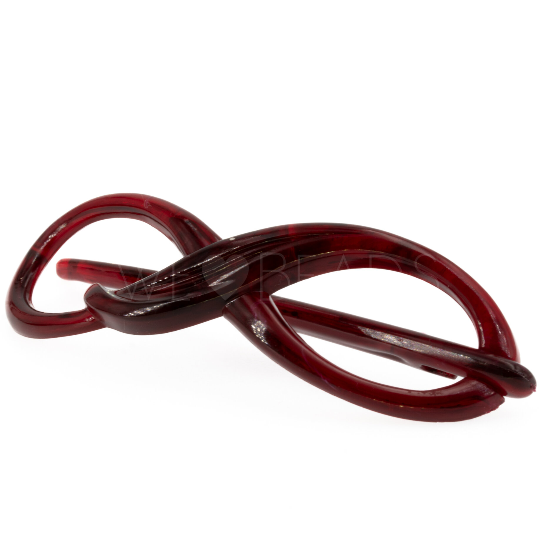 Libellenspange in Weinrot Marmor, medium
