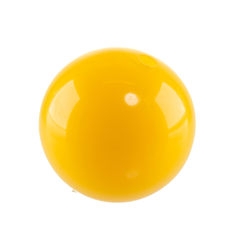 14mm Rundperle in  bananengelb Satt