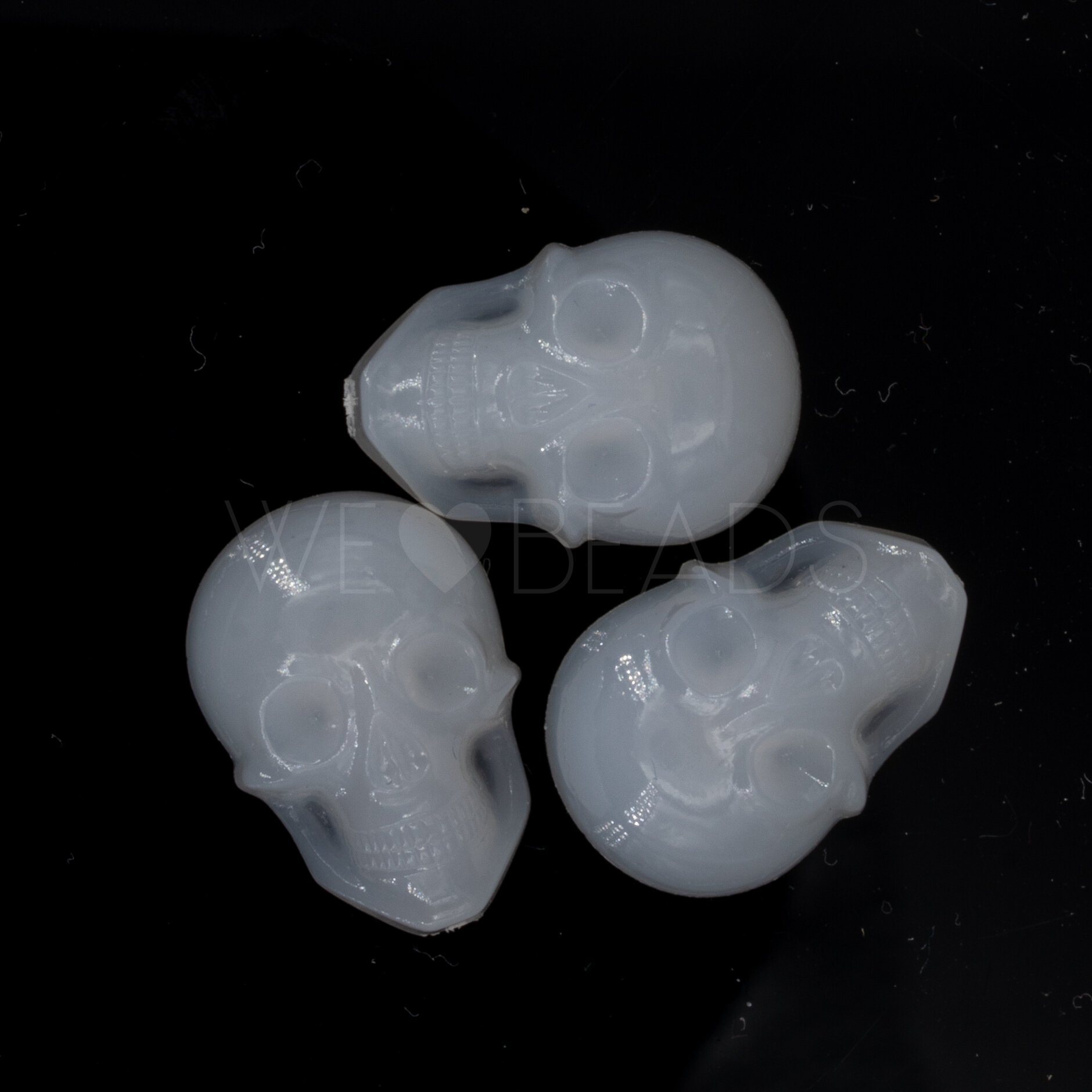 20x14 Cabochon Totenkopf in weiß 