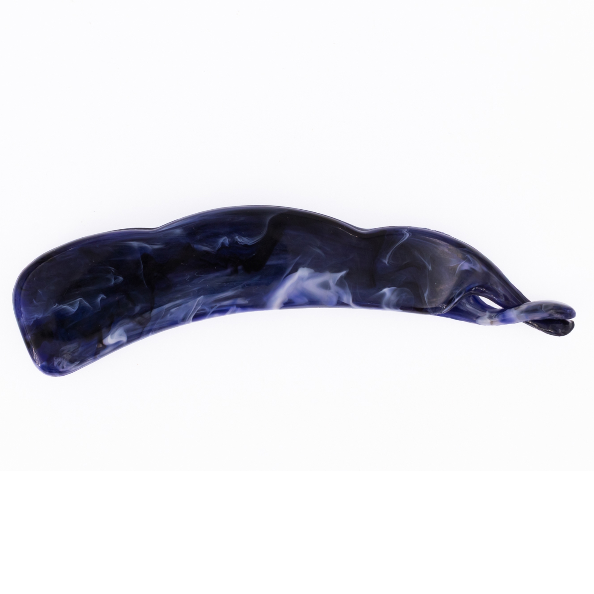 10cm Bananenspange in lapisblau Marmor, Seide, medium