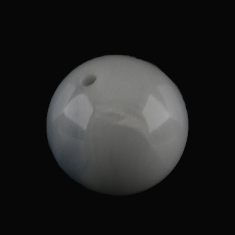 12mm Rundperle in  marmorgrau Marmor