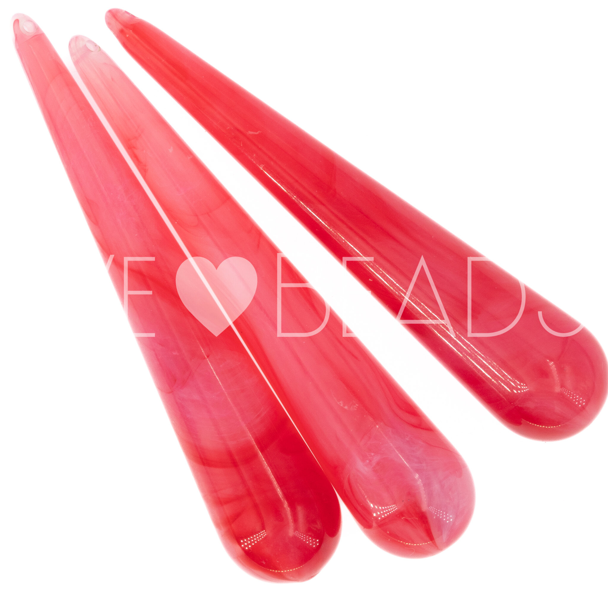 60x12 Perle Tropfen in flammen rot