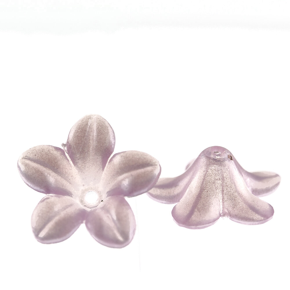 14mm Flower Beads in rosa