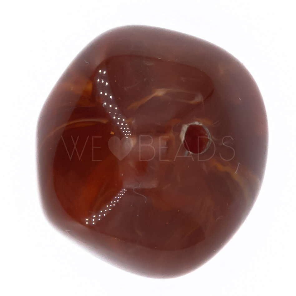 15mm baroque Beads- red Marbled