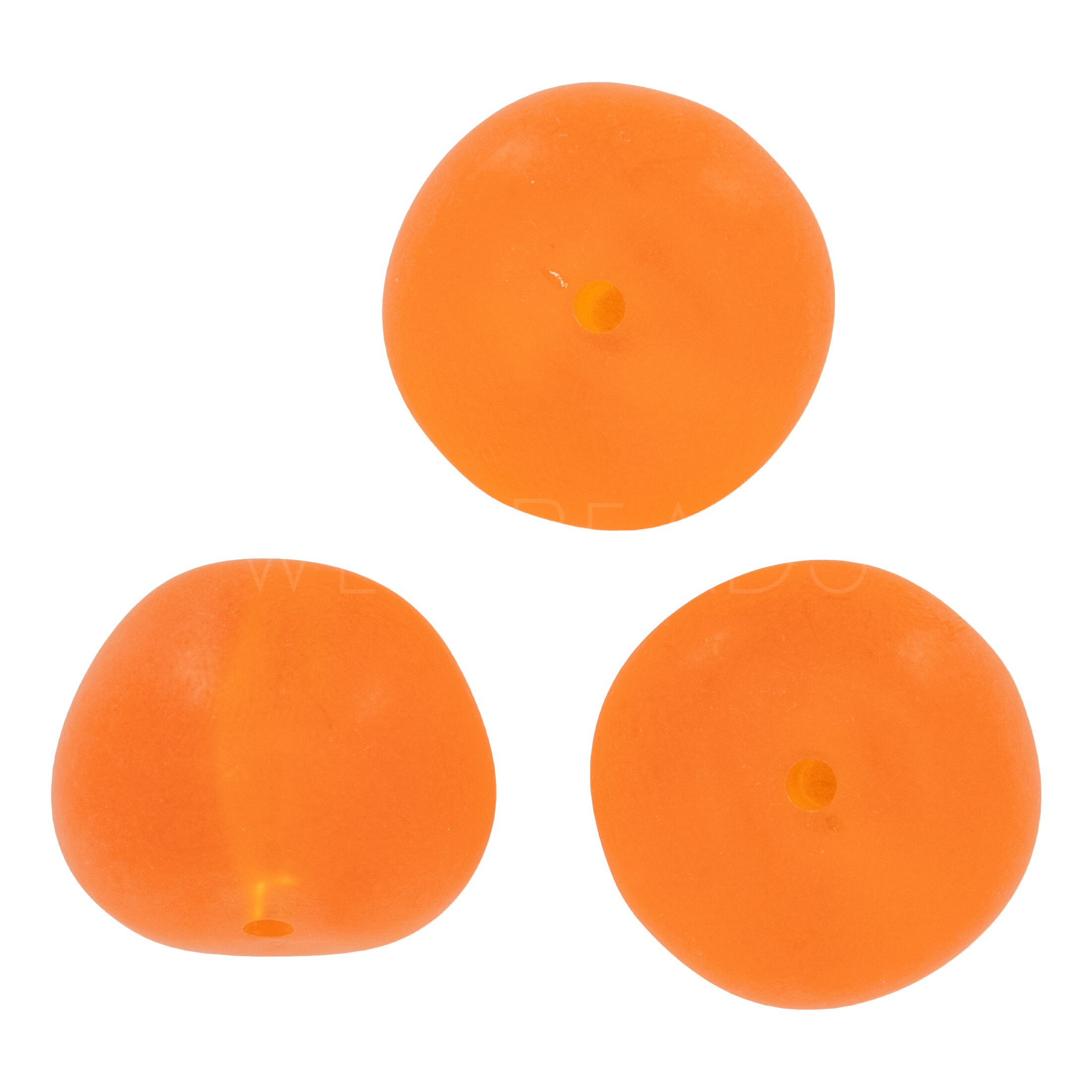 25x21 Apple Beads in orange red