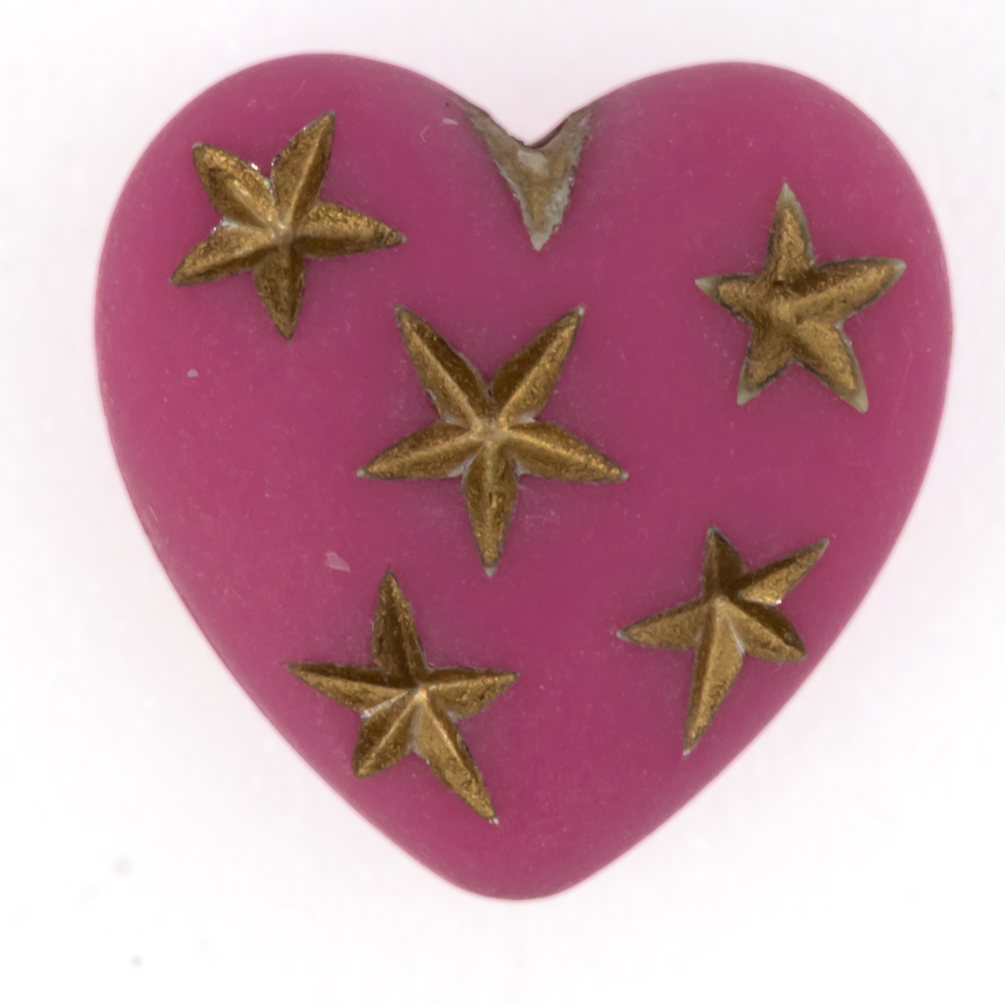 14mm Herz-Perle in Rosa Matt, Satt
