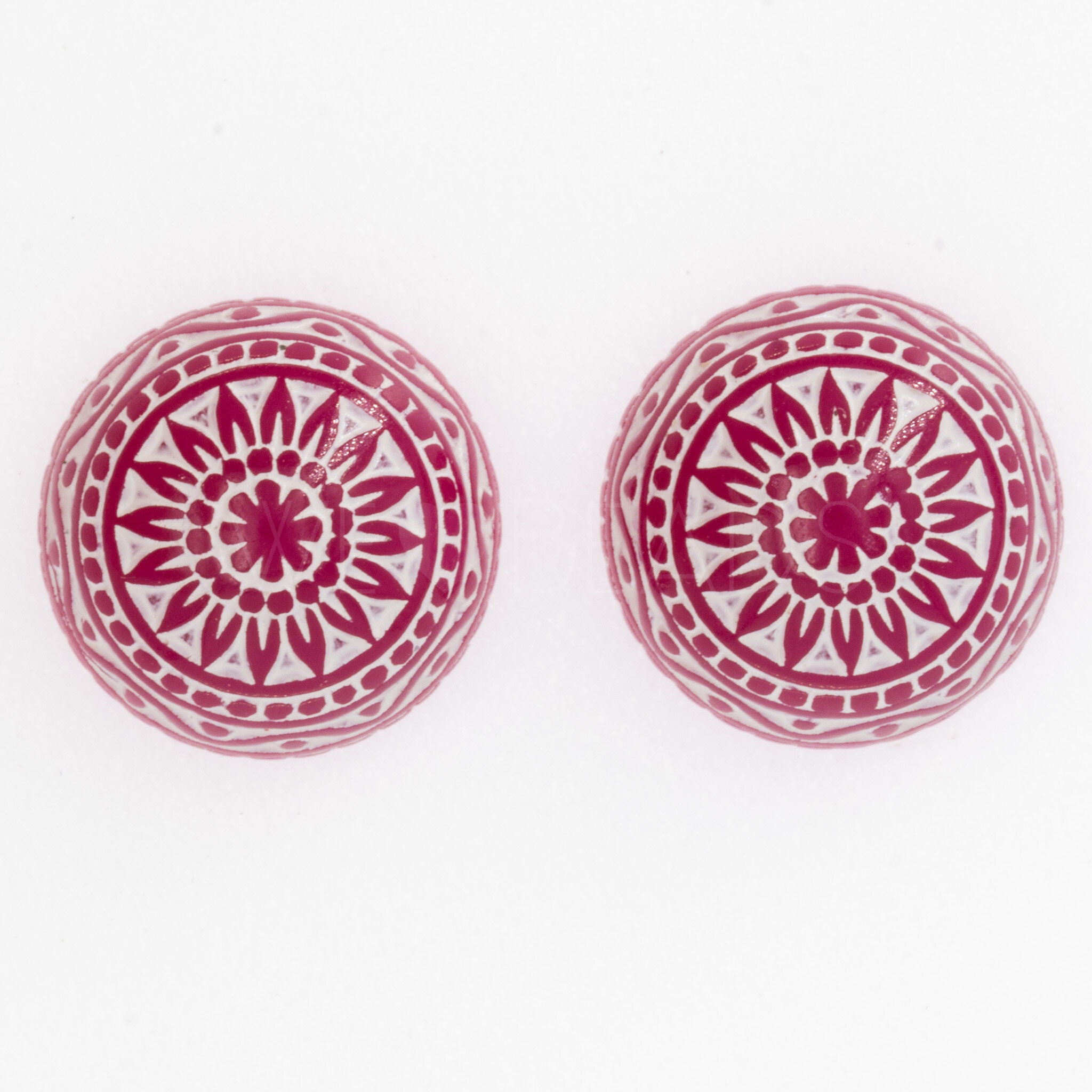 12mm Mosaik  Cabochon Rund in Beere