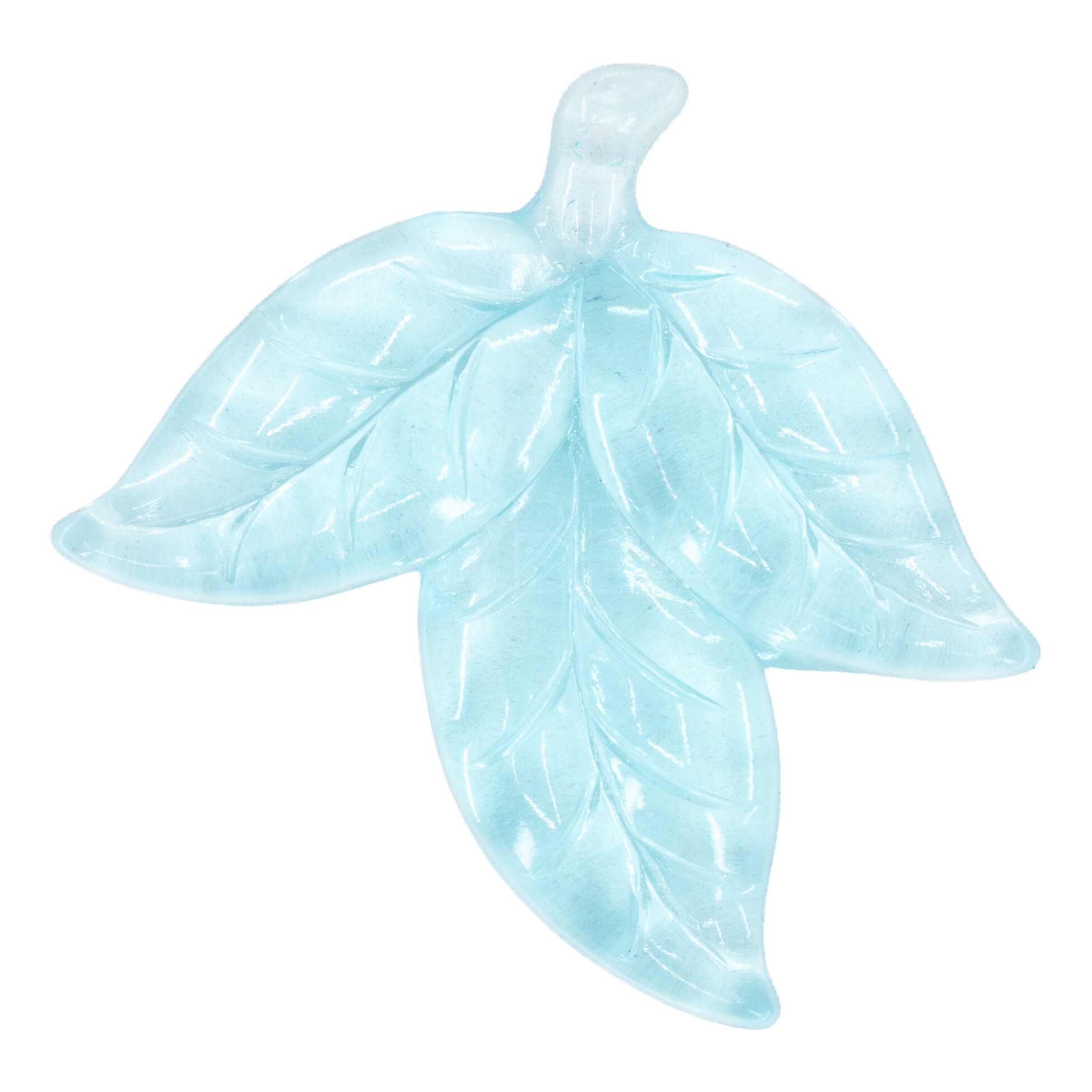 50mm Blatt Anhänger in Aqua
