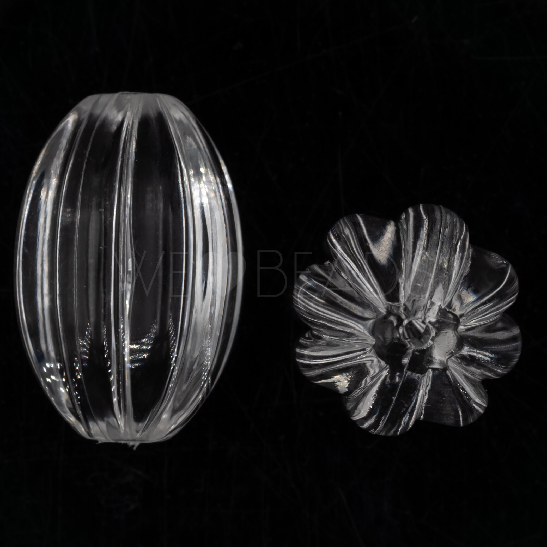 20x14 oval Perle in Kristall