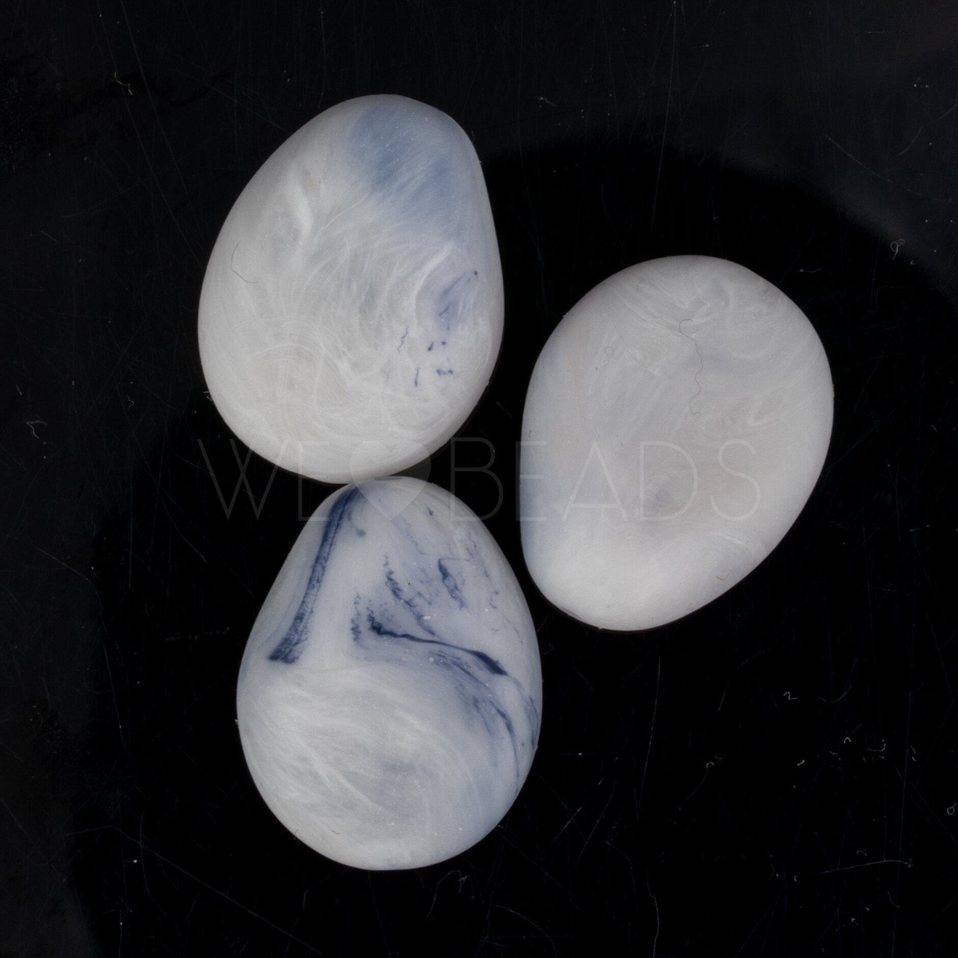 22x17 Perle Barock in marmorgrau