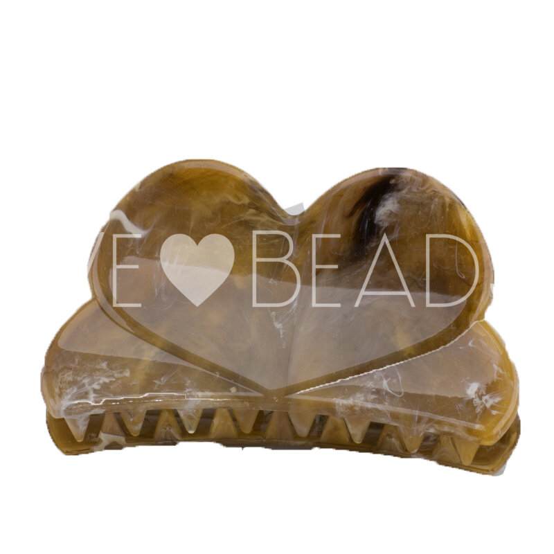 Heart Hair Clip in horn Large