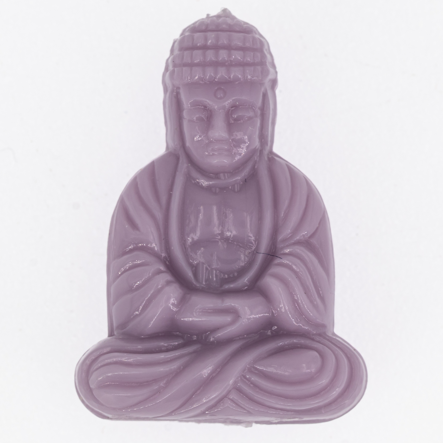 25x18 Buddha-Perle sitzend in Pastellviolett Satt