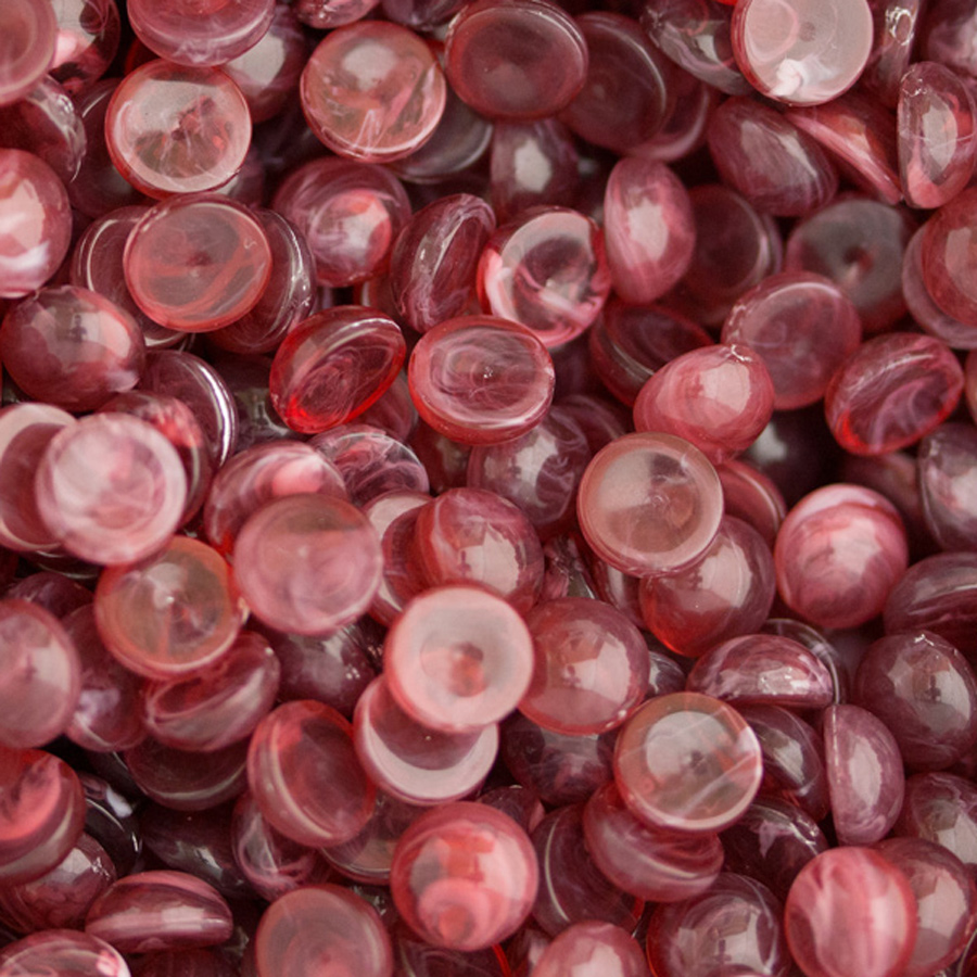 10mm Cabochon oval - rot   Marmor