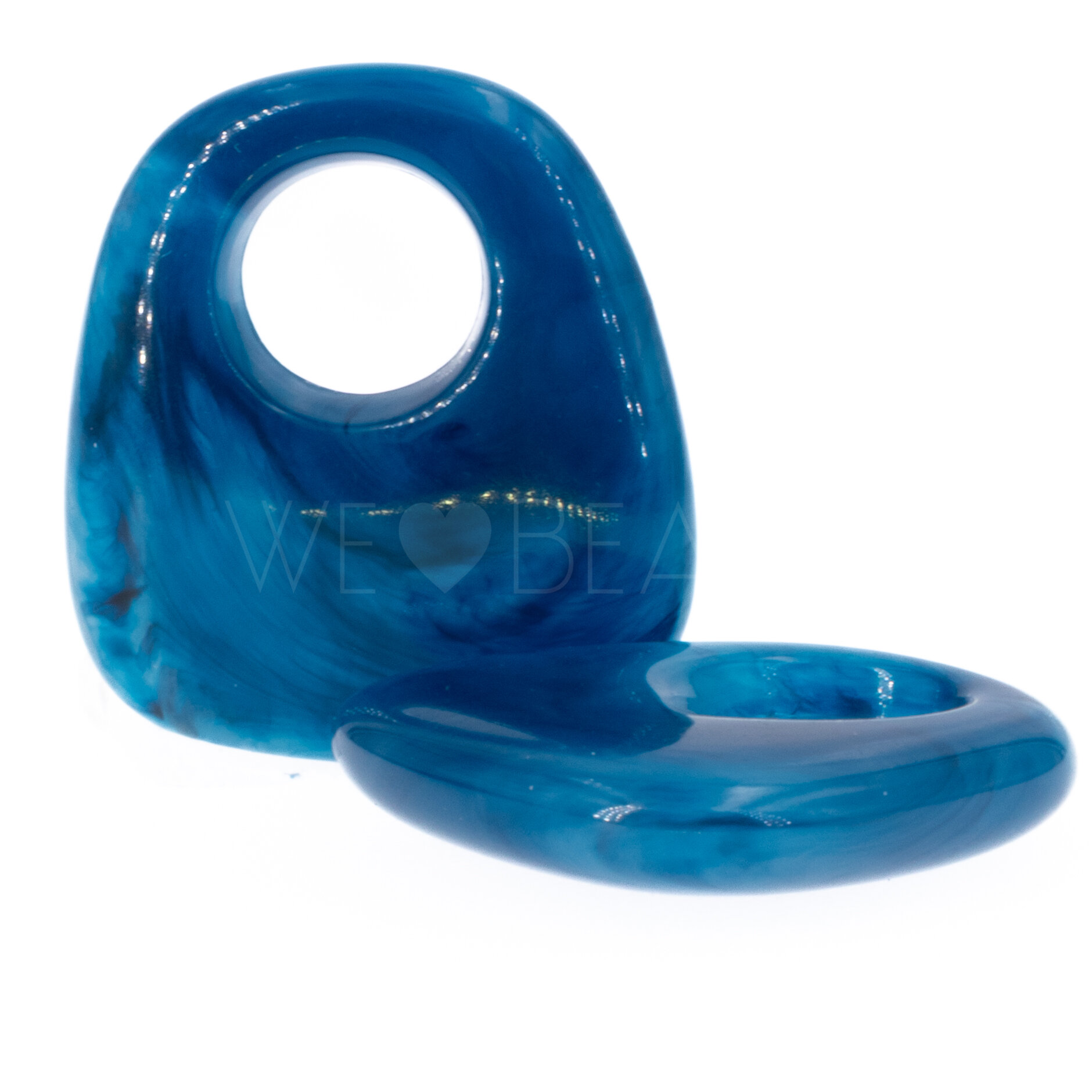 23x21 Anhänger Trapez in Jeansblau