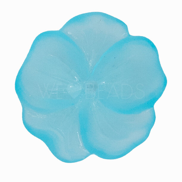 14mm Flower Beads in aqua