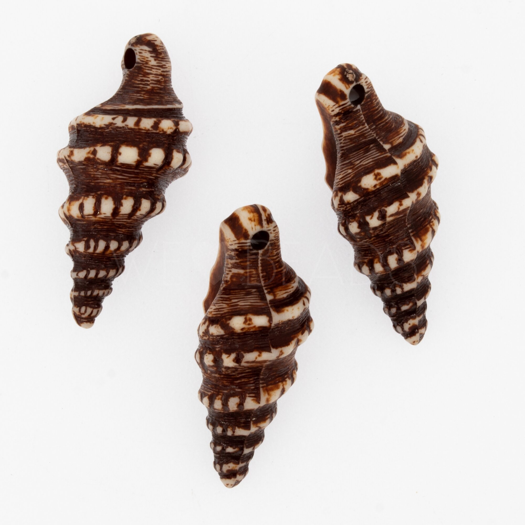 32mm Shell Charm in ivory-brown