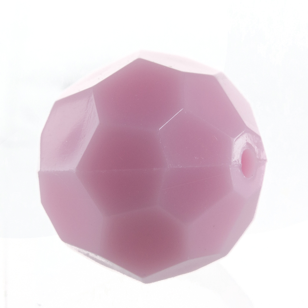 8mm  facettierte Rundperle in  luftiges rosa Satt