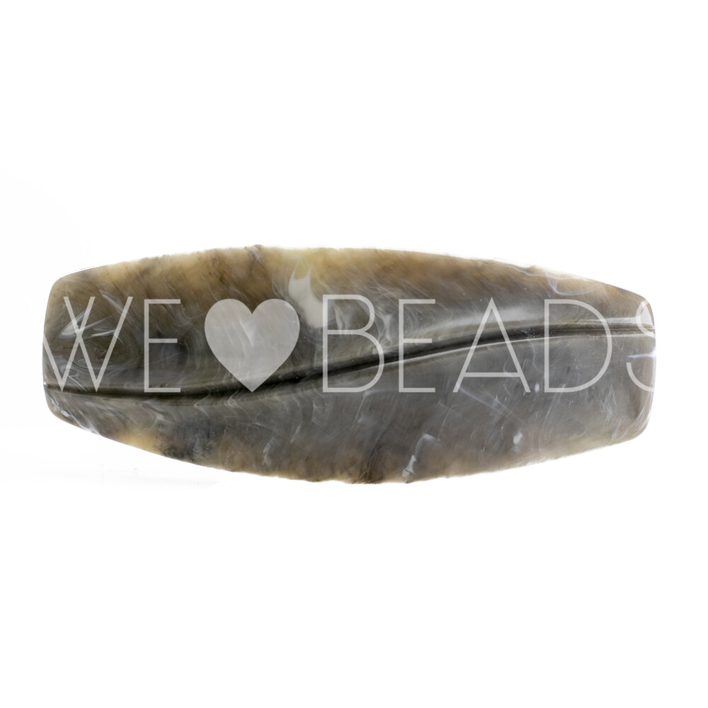 Patentspange oval in militärgrau Large