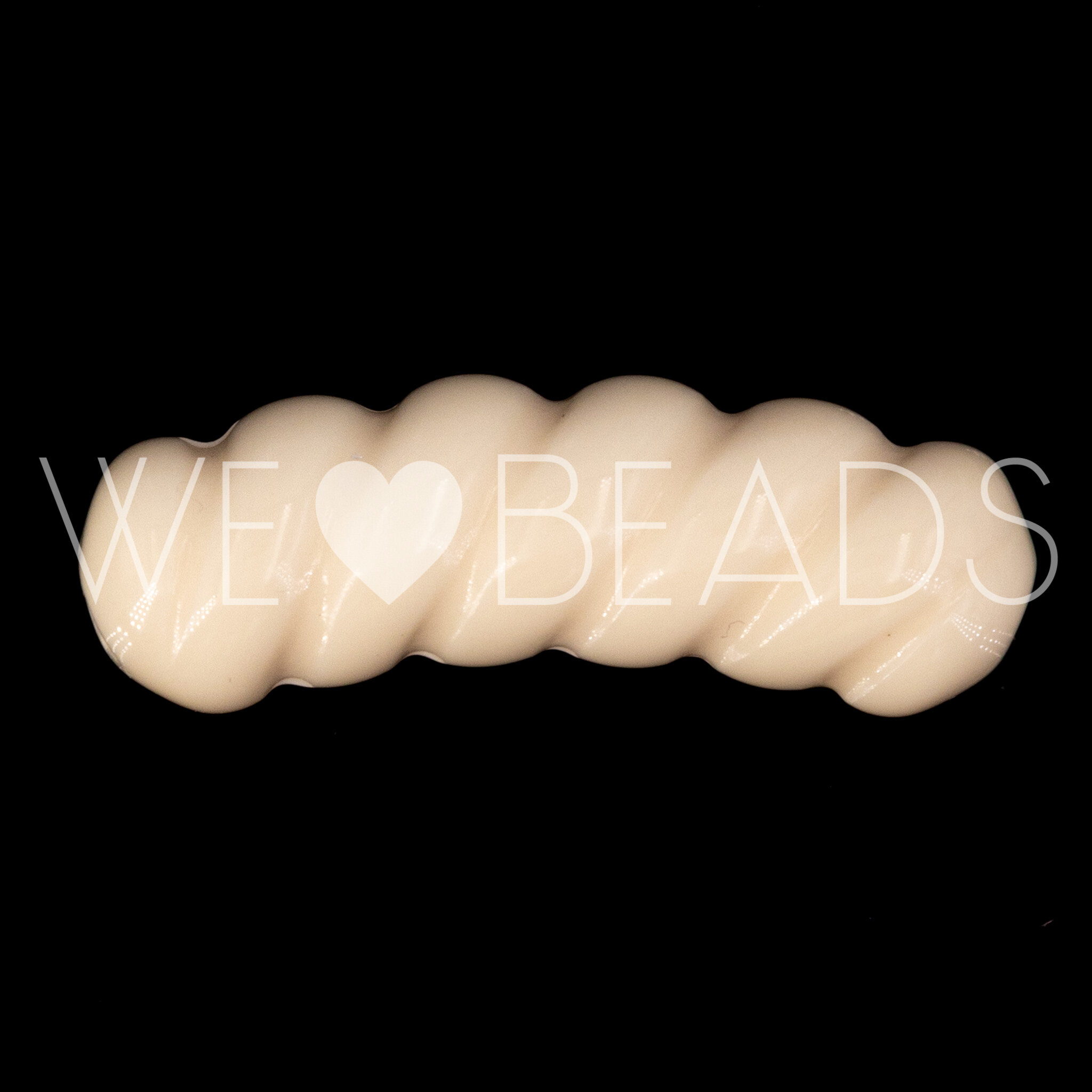  tube Beads in papyrus beige Opaque