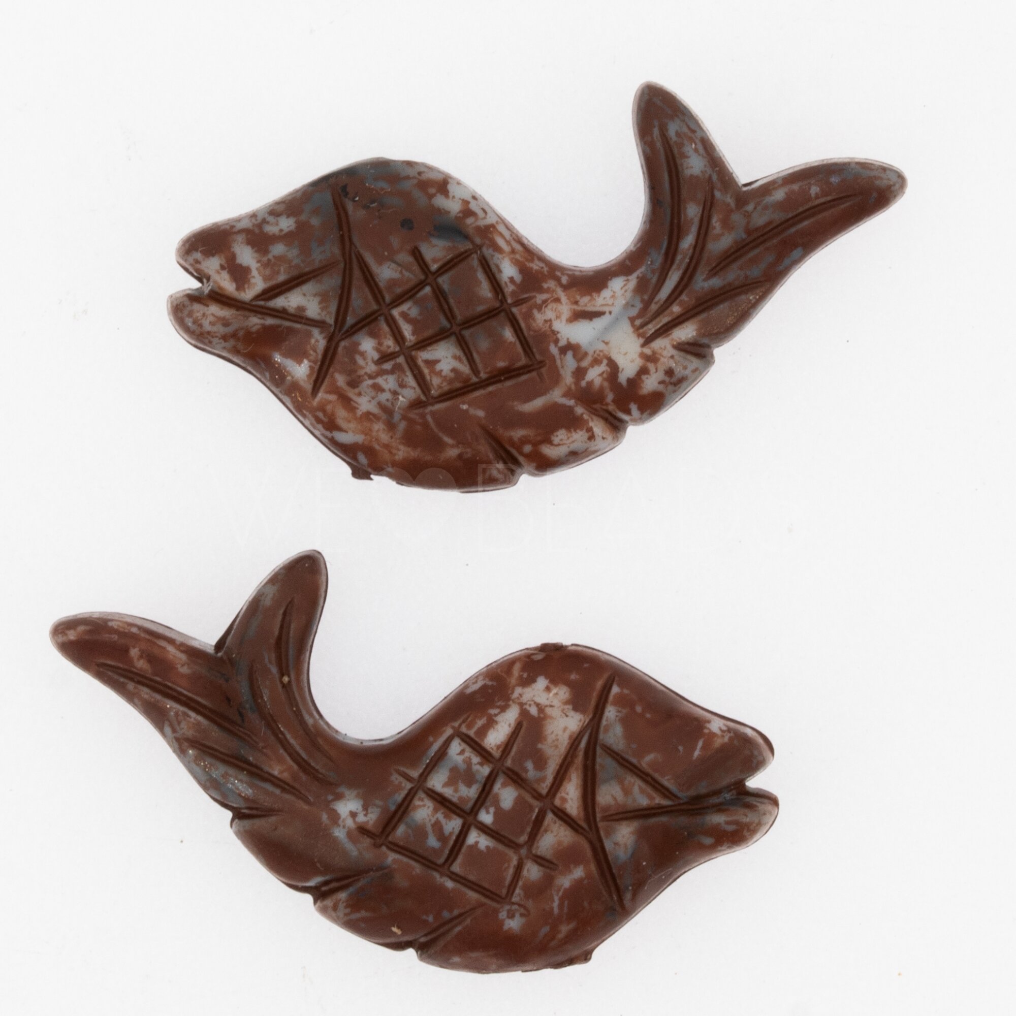 30x15 Fisch Perle in braun