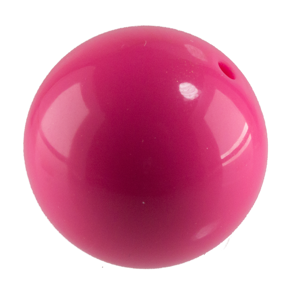 20mm Rundperle in  azaleenrosa Satt