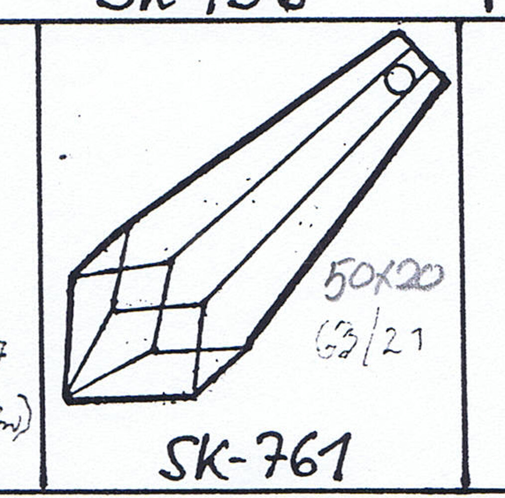 50x20 Tropfen Anhänger in schwarz-kupfer handbemahlt
