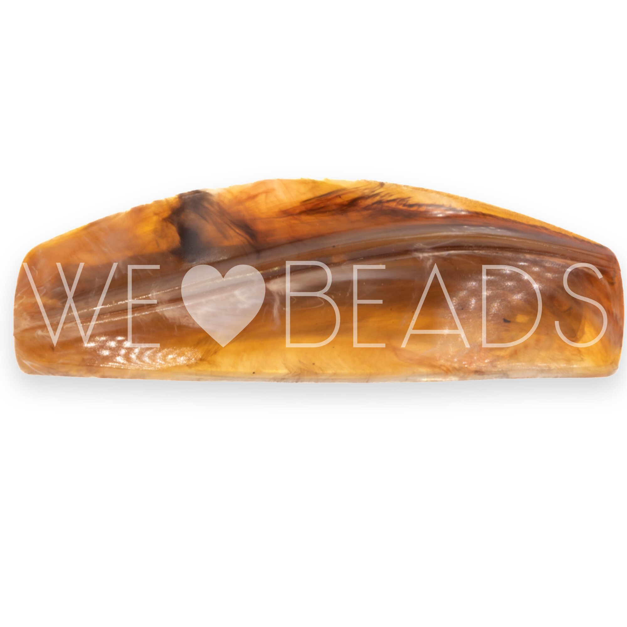 Patentspange oval in horn Large