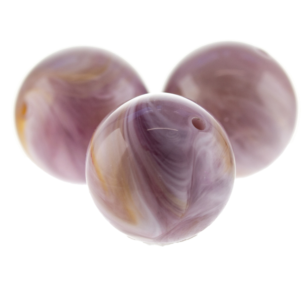 10mm Roundbead in violett Marbled