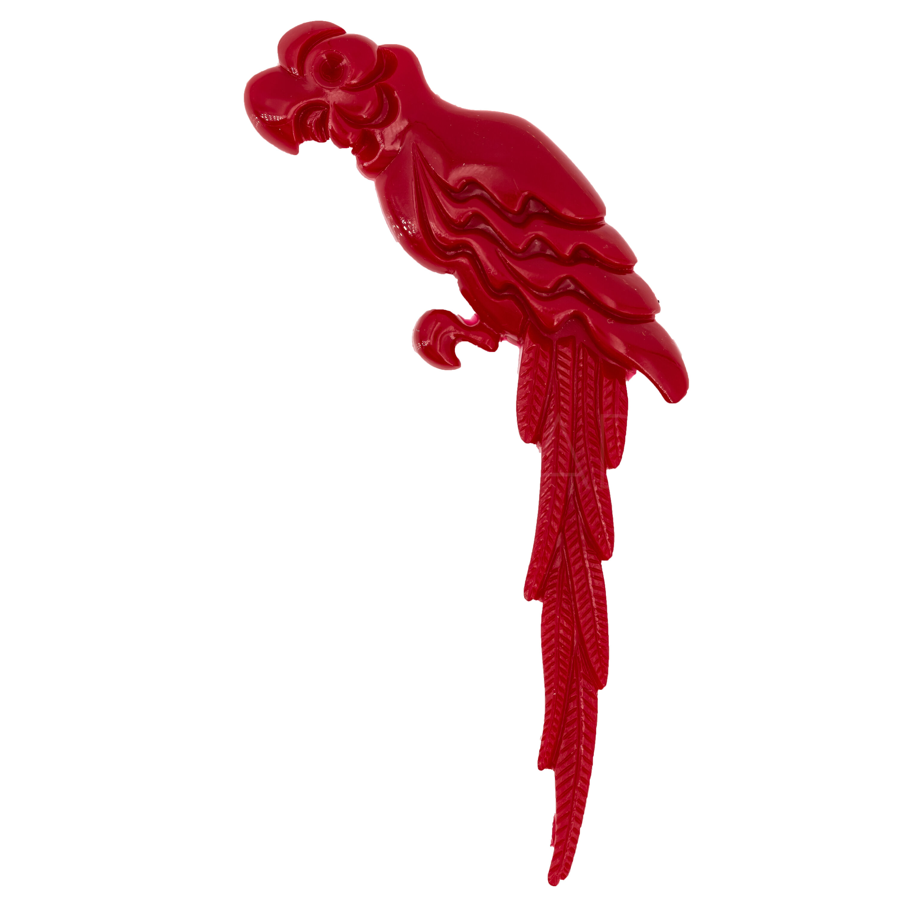 87mm Parrot Cabochon in red