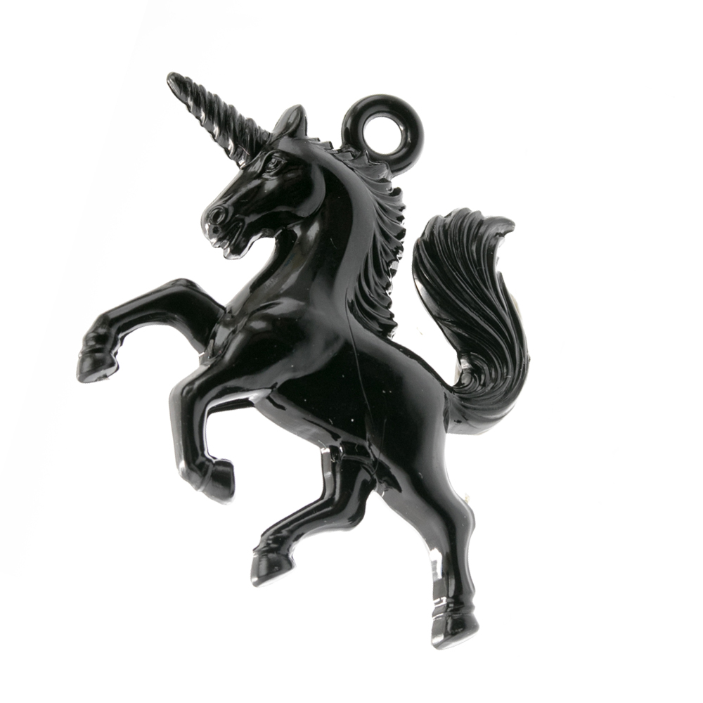 45x36 Einhorn Anhänger in schwarz 