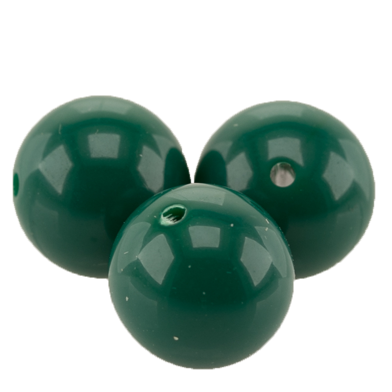 10mm Rundperle in  efeu grün Satt