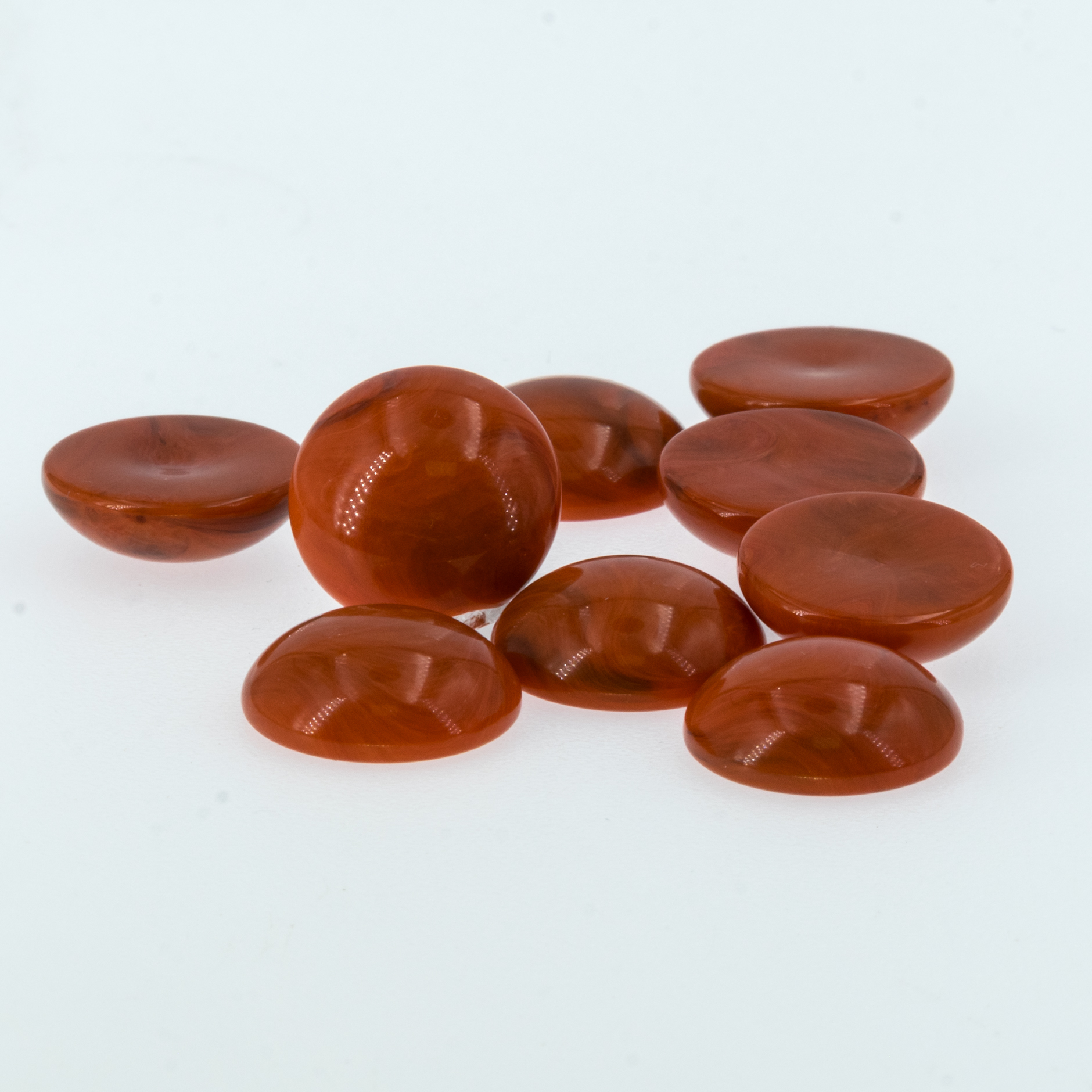 10mm Cabochon oval - coralle Marmor