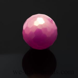 12mm Feuerballperle in  rosa schimmernd