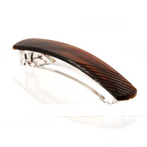 8,4x1,4 cm Facetted Hair Clip in tortoise