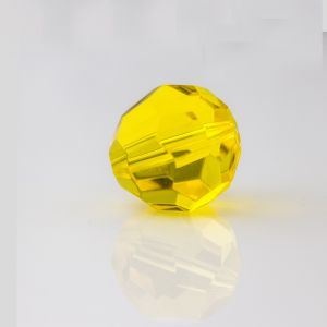 28mm Facettenperle in gelb 