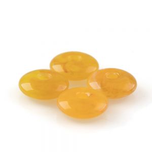 8mm Linsen perle in bernstein  