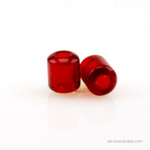 10x8 Röhrchen perle  in rot 