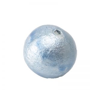 16mm Paper mache perle in blaugrau metallic 