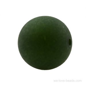 14mm Polaris Perle  in schwarzwald grün  Matt