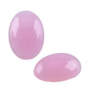 25x18 Cabochon oval in lotusblume rosa  
