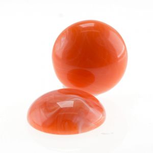 10mm Cabochon in flamingo rot 