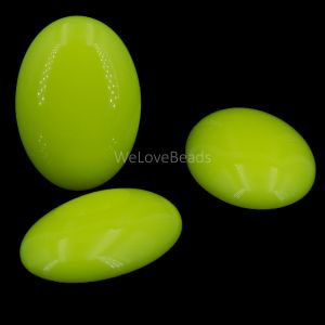 18x13 Cabochon oval in neon gelb  