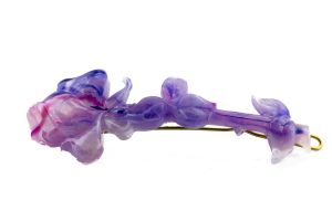 6x2,2cm Rosen Drahtspange in multicolor lila