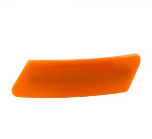 12x3,5cm Patentspange rechteck mit schrägen kanten in orange