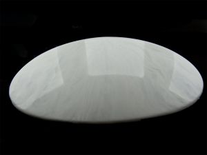 10x5cm Patentspange oval in weiß