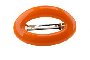 9,5x6cm Patentspange oval offen in orange