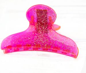 8x4cm Haarklammer klassisch in neon pink