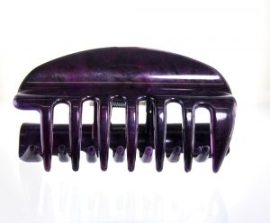 10cm Haarkralle groß mit geschlossenen seiten in purpurviolett 
